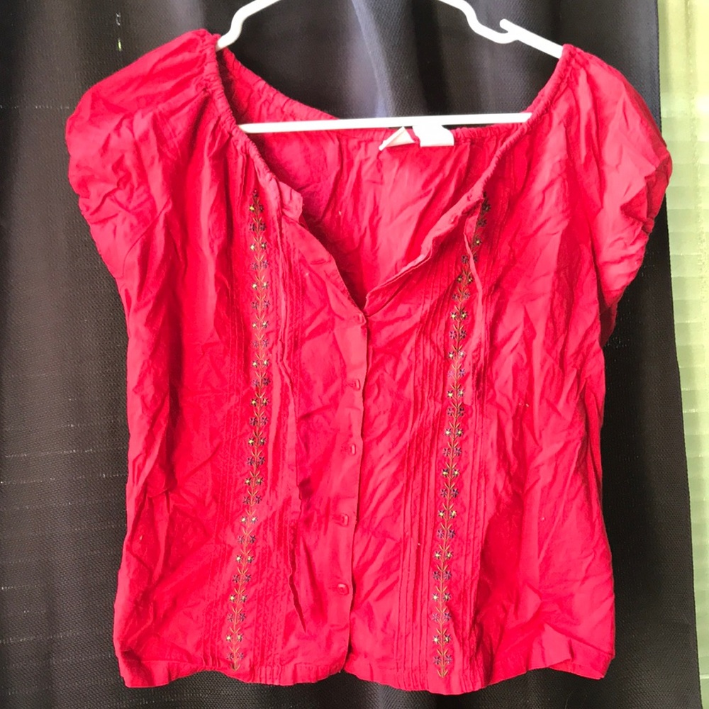 Red vintage crop top